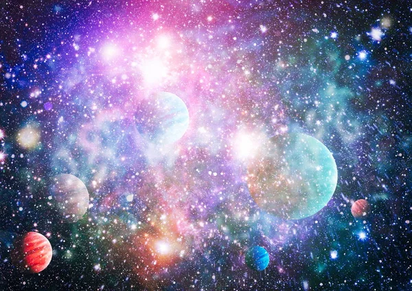 Köd Nyílthalmaz Univerzumban Gyönyörű Köd Csillagok Galaxisok Kép Nasa Berendezett — Stock Fotó