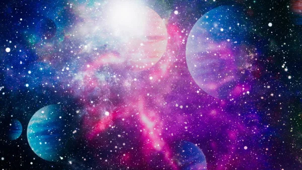 Deep Space Art Galaxies Nebulas Stars Universe Elements Image Furnished — Stock Photo, Image