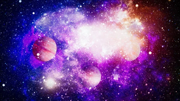 Φουτουριστικό Αφηρημένο Διαστημικό Υπόβαθρο Νυχτερινός Ουρανός Αστέρια Και Νεφέλωμα Στοιχεία — Φωτογραφία Αρχείου