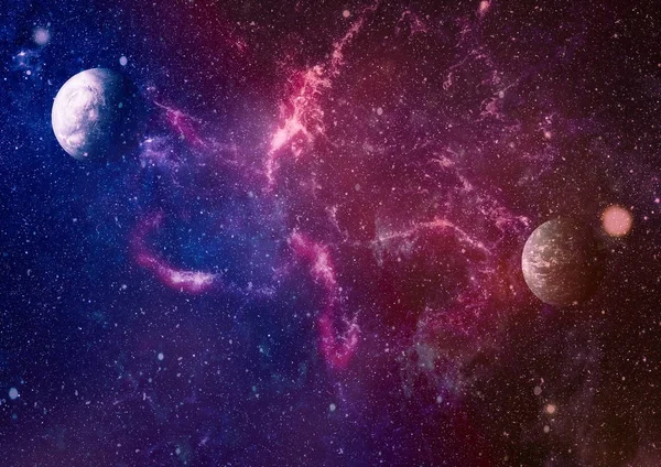 Planets Stars Galaxies Outer Space Showing Beauty Space Exploration Elements — Stock Photo, Image