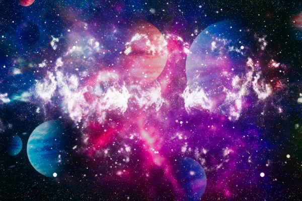 Mélyűri Művészet Galaxisok Csillagködök Csillagok Univerzumban Kép Elemeit Nasa Bocsátotta — Stock Fotó