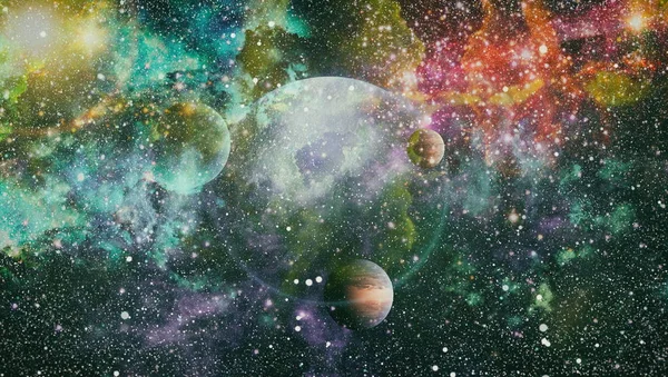 未来的抽象空間背景 星や星雲の夜空 Nasaによって提供されたこの画像の要素 — ストック写真