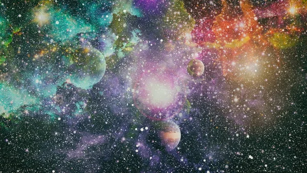 Small Part Infinite Star Field Space Universe Elements Image Furnished — Stock Photo, Image