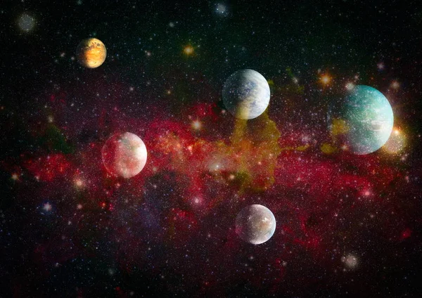 Stjärnor Planet Och Galax Ett Fritt Utrymme Delar Denna Bild — Stockfoto