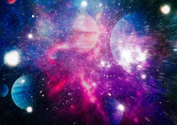 Supernova Esplosiva Nebulosa Stella Luminosa Galassia Lontana Immagine Astratta Elementi — Foto Stock