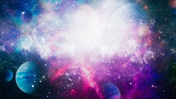 Огненный Взрыв Космосе Абстрактная Иллюстрация Вселенной Элементы Этого Изображения Предоставлены — стоковое фото