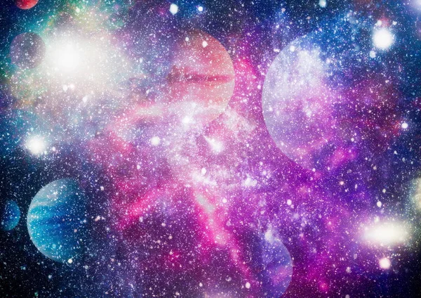 Mélyűri Művészet Galaxisok Csillagködök Csillagok Univerzumban Kép Elemeit Nasa Bocsátotta — Stock Fotó