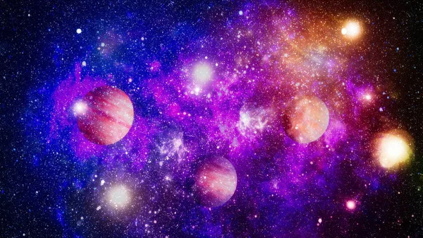 Arte Dello Spazio Profondo Galassie Nebulose Stelle Nell Universo Elementi — Foto Stock