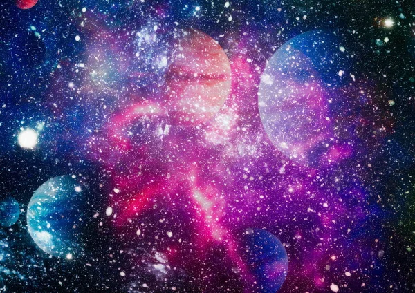 Fütürist Soyut Alan Arkaplanı Yıldızlı Nebulalı Gece Gökyüzü Görüntünün Elementleri — Stok fotoğraf