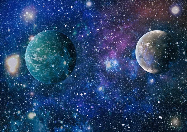 Stjärnor Planet Och Galax Ett Fritt Utrymme Delar Denna Bild — Stockfoto