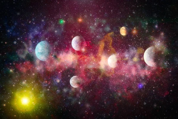 Nebulosa Cúmulo Abierto Estrellas Universo Hermosa Nebulosa Estrellas Galaxias Elementos —  Fotos de Stock