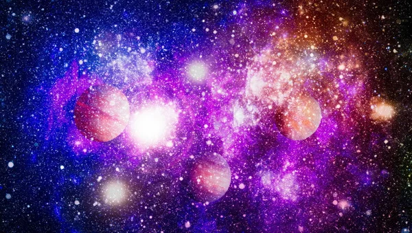 Kosmiska Moln Dimma Ljusa Färgglada Bakgrunder Delar Denna Bild Tillhandahålls — Stockfoto