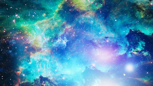 Fütürist soyut alan arkaplanı. Yıldızlı ve nebulalı gece gökyüzü. Bu görüntünün elementleri NASA tarafından desteklenmektedir