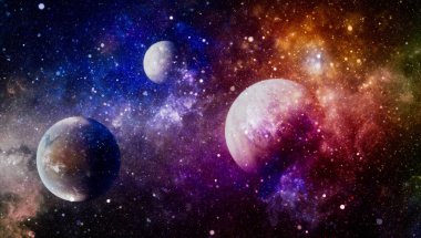 Parlak arkaplanda kozmik sis bulutları. Bu görüntünün elementleri NASA tarafından desteklenmektedir