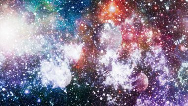 Parlak arkaplanda kozmik sis bulutları. Bu görüntünün elementleri NASA tarafından desteklenmektedir