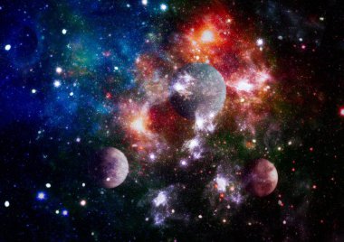 patlama süpernova. Parlak yıldız bulutsu. Uzak galaksi. Soyut resim. Nasa tarafından döşenmiş bu görüntü unsurları.