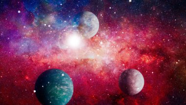 Parlak arkaplanda kozmik sis bulutları. Bu görüntünün elementleri NASA tarafından desteklenmektedir