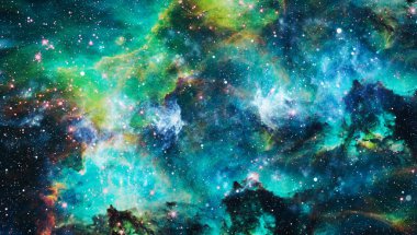 Fütürist soyut alan arkaplanı. Yıldızlı ve nebulalı gece gökyüzü. Bu görüntünün elementleri NASA tarafından desteklenmektedir