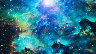 Uzaydaki gezegenler, yıldızlar ve galaksiler uzay keşiflerinin güzelliğini gösteriyor. NASA tarafından döşenmiş elementler