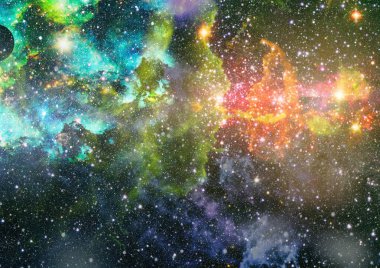 Evrendeki sonsuz uzay alanının küçük bir parçası. 