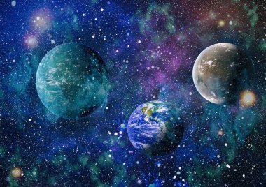 alan birçok ışık yılı uzakta dünya. Nasa tarafından döşenmiş bu görüntü unsurları