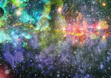 Evrendeki sonsuz uzay alanının küçük bir parçası. 