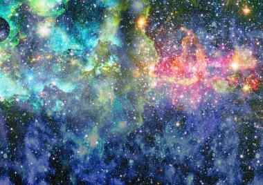 Evrendeki sonsuz uzay alanının küçük bir parçası. 