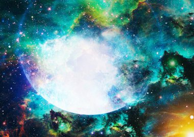 Evrendeki sonsuz uzay alanının küçük bir parçası. 