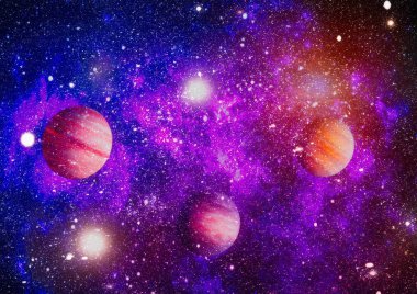 patlama süpernova. Parlak yıldız bulutsu. Uzak galaksi. Soyut resim. Nasa tarafından döşenmiş bu görüntü unsurları.