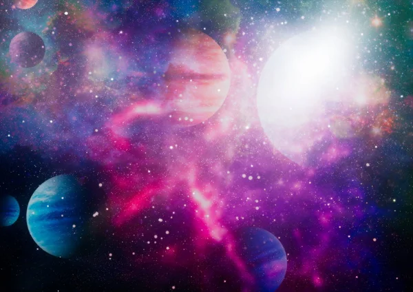 Supernova Esplosiva Nebulosa Stella Luminosa Galassia Lontana Immagine Astratta Elementi — Foto Stock