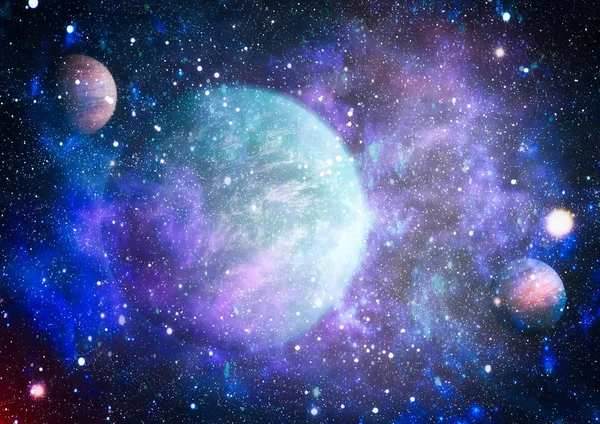 宇宙にある星の散開星団 美しい星雲 星や銀河 Nasa から提供されたこのイメージの要素 — ストック写真
