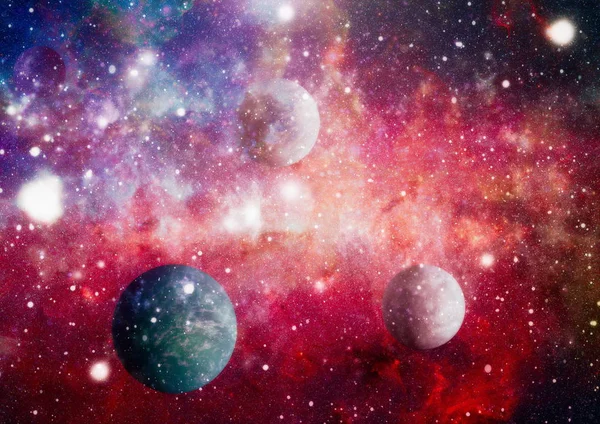 Kosmische Nebelschwaden Auf Leuchtend Bunten Hintergründen Elemente Dieses Von Der — Stockfoto