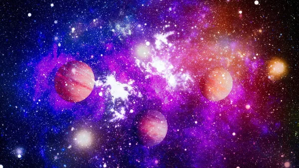 Kosmische Nebelschwaden Auf Leuchtend Bunten Hintergründen Elemente Dieses Von Der — Stockfoto