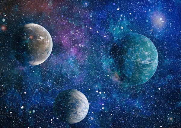 Stjärnor Planet Och Galax Ett Fritt Utrymme Delar Denna Bild — Stockfoto