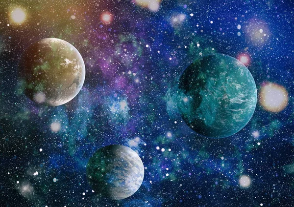 Stjärnor Planet Och Galax Ett Fritt Utrymme Delar Denna Bild — Stockfoto