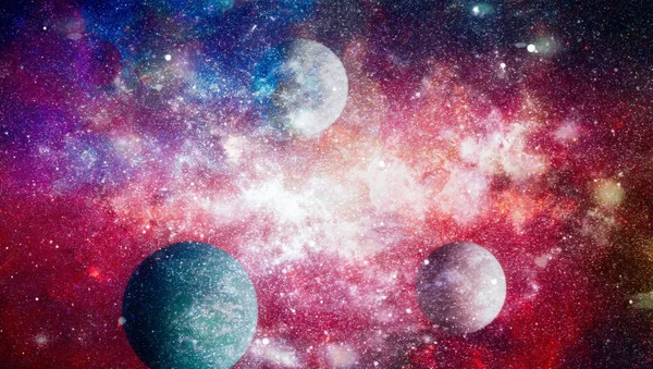 爆炸超新星 明亮的星状星云 遥远的星系抽象图像 美国宇航局提供的这张图片的元素 — 图库照片