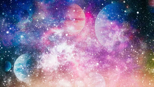 Kosmické Mraky Mlhy Pestrobarevném Pozadí Prvky Tohoto Snímku Poskytla Nasa — Stock fotografie