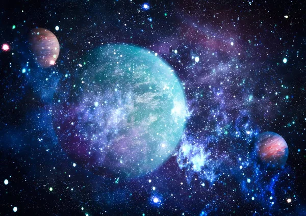 Stjärnor Planet Och Galax Ett Fritt Utrymme Delar Denna Bild — Stockfoto