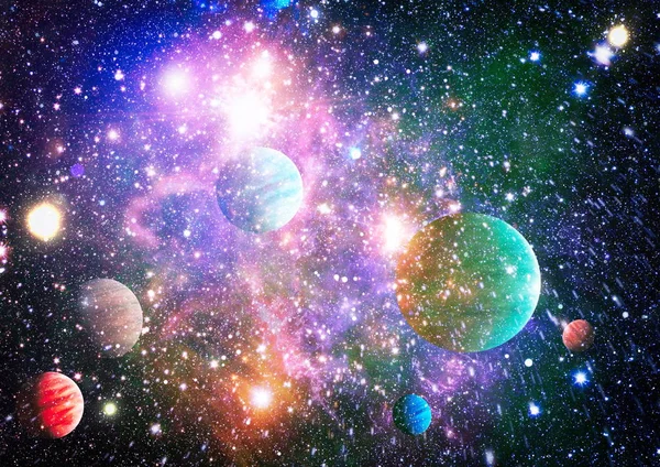 Stars Planet Galaxy Free Space Elements Image Furnished Nasa — Stock Photo, Image