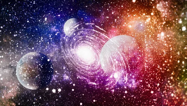 Kosmische Nebelschwaden Auf Leuchtend Bunten Hintergründen Elemente Dieses Von Der — Stockfoto