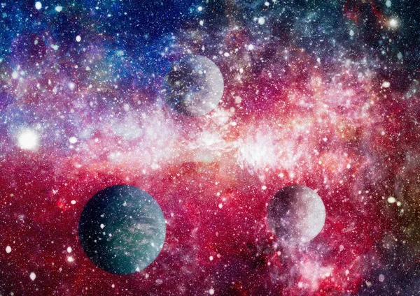 Arte Espacial Profunda Galáxias Nebulosas Estrelas Universo Elementos Desta Imagem — Fotografia de Stock