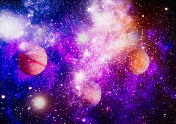 Derin Uzay Sanatı Galaksiler Bulutsular Evrendeki Yıldızlar Görüntünün Elementleri Nasa — Stok fotoğraf