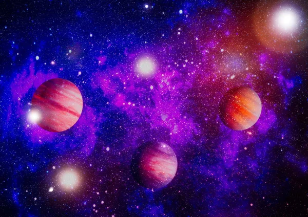 Взрывная Сверхновая Туманность Яркая Звезда Далекая Галактика Абстрактное Изображение Элементы — стоковое фото