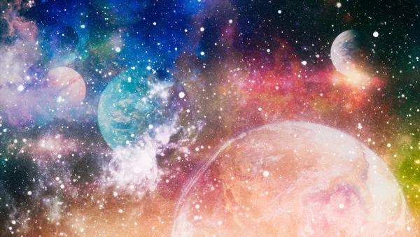 Kozmikus Ködfelhők Fényes Színes Háttérrel Kép Elemeit Nasa Bocsátotta Rendelkezésre — Stock Fotó