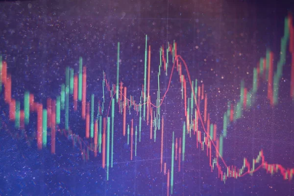 Gráficos Brilhantes Forex Cores Diferentes Mostrando Situação Mercado Financeiro Fundo — Fotografia de Stock