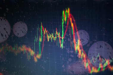 Grafik şeması finansmanlı soyut bir arkaplan. İş konsepti