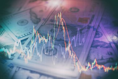 Grafik şeması finansmanlı soyut bir arkaplan. İş konsepti