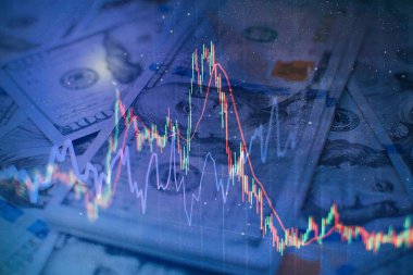 Grafik şeması finansmanlı soyut bir arkaplan. İş konsepti