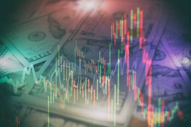 Grafik şeması finansmanlı soyut bir arkaplan. İş konsepti