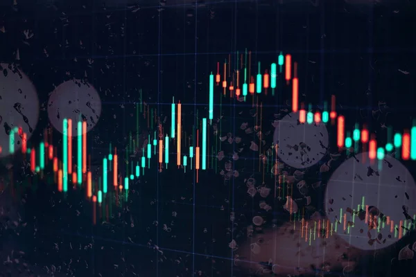 Grafico Del Mercato Azionario Sullo Schermo Led Concetto Finanza Investimenti — Foto Stock